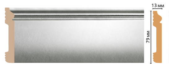 Плинтус напольный D005-375 ДМ Decomaster (79х13х2400 мм) 