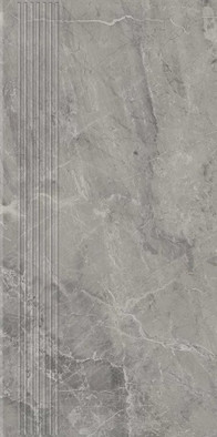 Ступень фронтальная Little Rocks Graphite Stopnica Prasowana Mat. 29,8x59,8 g1 керамогранит матовая Paradyz Ceramika R-R-298X598-1-LITT.GT-SP8