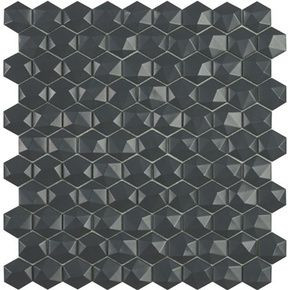 Мозаика Hex Nordic № 908 D Темно-серый (на сетке) (0,087м2)
