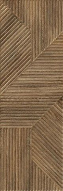 Настенная плитка Woodskin Brown Struktura A 29.8x89.8 матовая керамическая