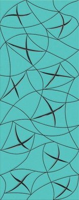 Декор Azori Vela Tiffani Stella 20,1х50,5, глянцевая керамический