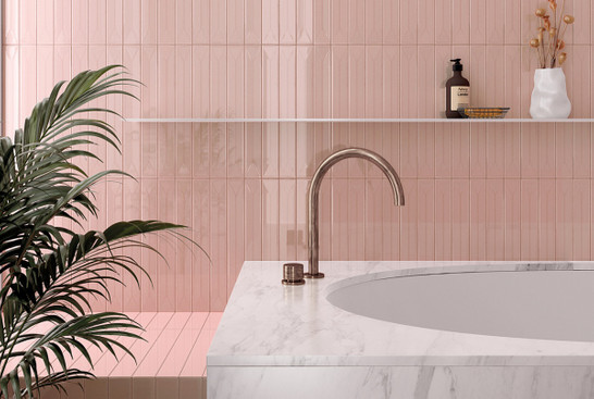 Настенная плитка Vitral Axis Pink 5x40 Equipe глянцевая керамическая 31151 фото Настенная плитка Vitral Axis Pink 5x40 Equipe глянцевая керамическая 31151