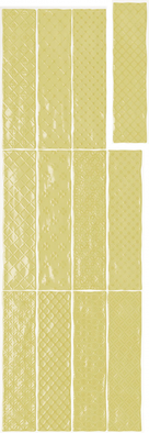 Настенная плитка Music Lemon Decor 7.5x30 глянцевая, рельефная (структурированная) керамическая