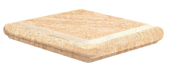 Ступень угловая Gresmanc Esquina Florentino Sahara 33,3x33,3x5,4, матовая клинкер