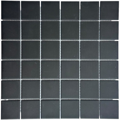Мозаика Marble Mosaic Fullbody Black керамика 30.6х30.6 см матовая чип 48х48 мм черный