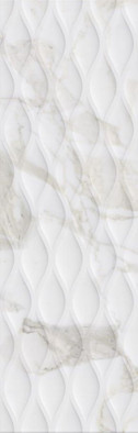 Настенная плитка Calacatta Gold Matt Oval R 31,5x100 Undefasa матовая, рельефная (структурированная) керамическая 57113