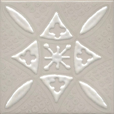 Декор KMD3STA018GN Бахия 2 Серый Светлый глянцевый 9,8x9,8x0,7 Kerama Marazzi керамический