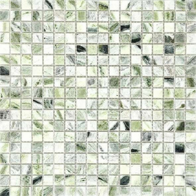 Мозаика Imagine Lab SLK7154P мрамор 30.5х30.5 см полированная чип 15х15 мм, зеленый