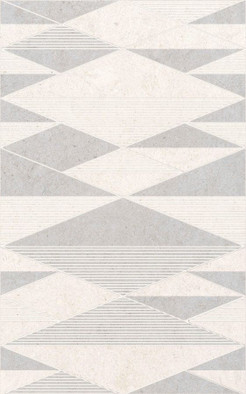 Декор Lorenzo серый 25х40 матовый керамический