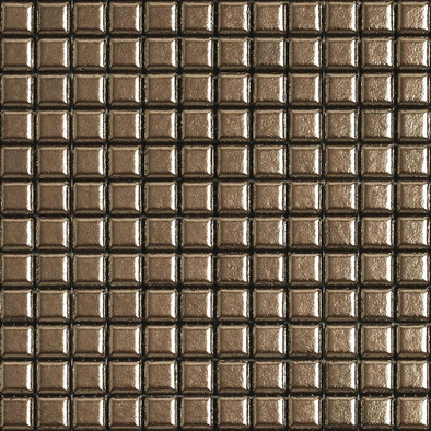 Мозаика Metallica Bronzo керамика 30х30 см Appiani глянцевая чип 25х25 мм, коричневый MTL 7004