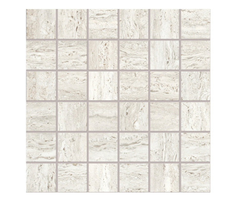 Мозаика Supergres Astrum Light Vein Cut Mosaico 30x30 керамогранит матовая чип 48х48 мм, бежевый, белый LIHM