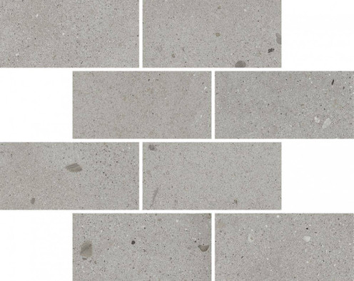 Мозаика Italon Avantgarde Silver Minibrick керамогранит 23.7х29.5 см матовая серый 610110001213