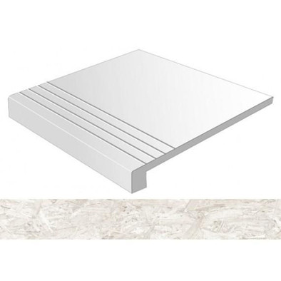 Ступень фронтальная Strand-R Gradone Blanco 59.3x59.3 керамогранит матовая фото Ступень фронтальная Strand-R Gradone Blanco 59.3x59.3 керамогранит матовая