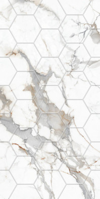 Настенная плитка Sandra White Mat Hex 30х60 Eurotile Ceramica матовая керамическая