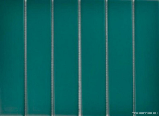 Мозаика Porcelain mosaic Mosaic 4.5x19.5 Y45P811 Зеленая матовая керамогранит 19.5х28.8 см чип 45х195 мм