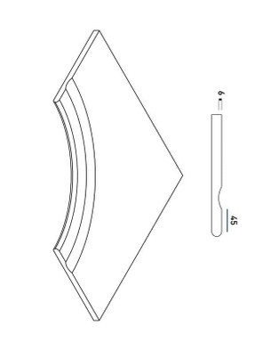 Гриджио Бортик 60x60 с выемкой Угловой Закругленный Grigio Bordo 60x60 Svasato Ang.Round 30 матовый