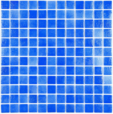 Мозаика Atlantis Blue Art стекло 31.5х31.5 см Bonaparte глянцевая чип 24х24 мм, голубой