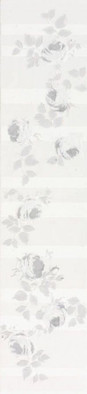 Бордюр СБ019 Ascot England EG10LR Listello Bianco Romantico 7.1x33.3 матовый керамический