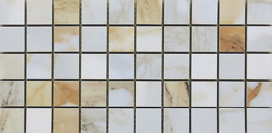 Мозаика Mk.Calmvlp3х3 15х30 керамогранит лаппатированная чип 3х3 мм, бежевый, белый