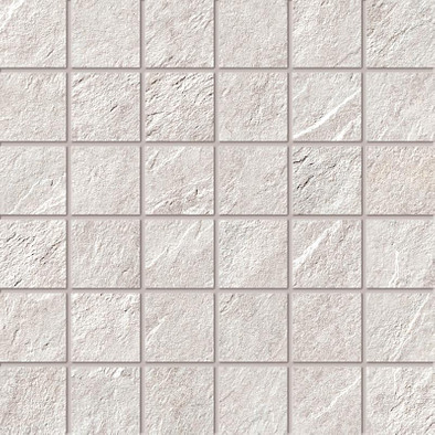 Мозаика Supergres Quarzite Bianca Mosaico 30x30 Ass керамогранит антискользящая, матовая, серый QBMS