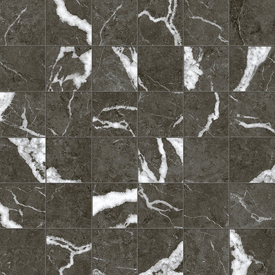 Мозаика Микеланджело Дарк керамогранит 30х30 см матовая, белый, черный 610110001107