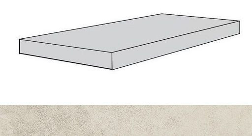 Ступень угловая Drift White Scal.160 Ang.Dx/Дрифт Вайт 160 Пр. керамогранит