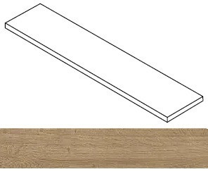 Ступень угловая Fusion Oak Golden Scalino Ang. Dx 33x120 керамогранит матовая Atlas Concorde 620070003283