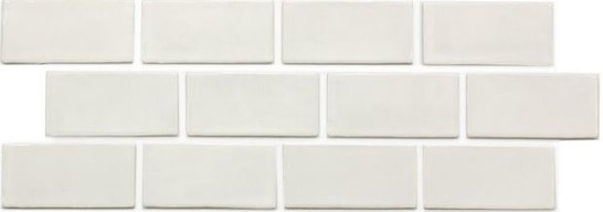 Мозаика PQ73150-03 керамика 31х31.5 см глянцевая чип 73х150 мм, белый
