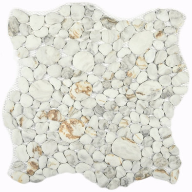Мозаика Point Beige стекло 30.5х30.5 см Bonaparte матовая, белый, серый