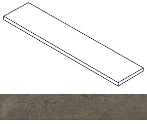 Ступень угловая Rinascente Fusion Basalto Scalino Angolare Dx 33x160 керамогранит матовая Atlas Concorde 620070003250