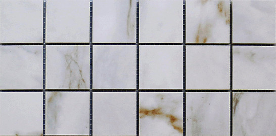 Мозаика Mk.CreDl1530 15х30 керамогранит глянцевая, бежевый, белый