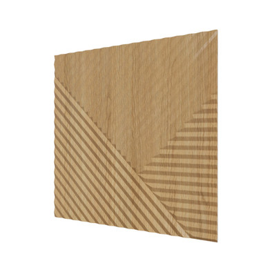 Стеновая квадратная панель Пирамида МДФ Ликорн Орех-светлый Ликорн мм (4 шт.)