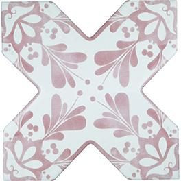 Керамогранит Cevica Beсolors Cross Dec. Stencil Coral 13.25х13.25 матовый