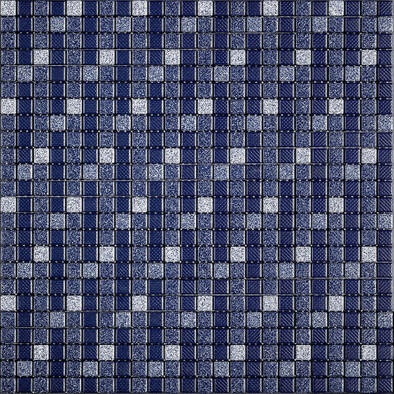 Мозаика Denim Sfilato 002 керамика 30х30 см Appiani матовая чип 12х12 мм, серый, синий SFIL 002