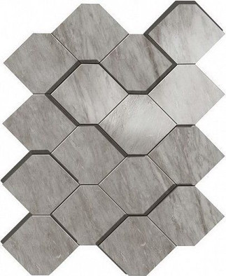 Декор Marvel Bardiglio Grey Mosaico Esagono 3D керамогранит