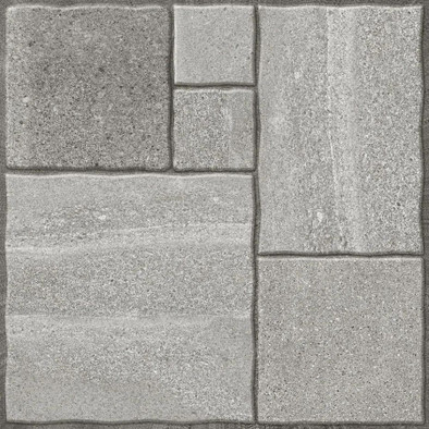 Керамогранит Роша Серый 202 RsMT (Rosha Gray 202 RsMT) 60х60 Mg Ceramic Бульвар матовый, рельефный (рустикальный) напольная плитка 527302