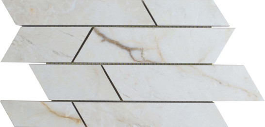 Мозаика Mk.Chevron Cre Rm 17х35.2 керамогранит La Faenza Monoceram Oro матовая, белый