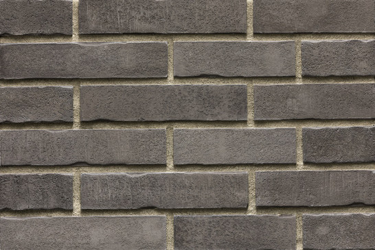 Настенная плитка Рядовой элемент Кирпич Рурский 28.26.Р, шов 10, Графитовый 5.2х23.3 Феодал матовая керамическая 00000040045
