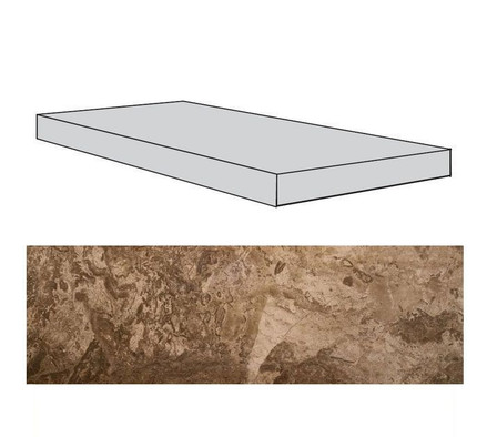 Ступень фронтальная Fossil Brown Lappato керамогранит