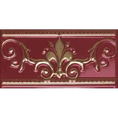 Бордюр Noblesse Cenefa Burdeos Gold 20x10 глянцевая фото Бордюр Noblesse Cenefa Burdeos Gold 20x10 глянцевая