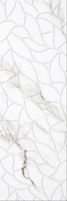 Настенная плитка Carara Bianco Era 30х90 Gravita глянцевая, рельефная (структурированная) керамическая 78801845