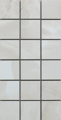 Мозаика Mk.Akoya Ivory Kry1530 15х30 керамогранит Sant'Agostino матовая чип 50х50 мм, бежевый, серый