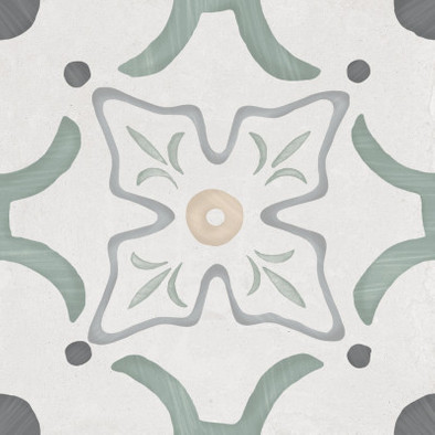 Керамогранит Sirocco Green Flower/22,3/9 22,3x22,3 Peronda матовый универсальный 3386036155