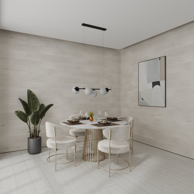 SPC плитка стеновая 252 Ясень белый Керама Ideal 580х185х2.8 мм