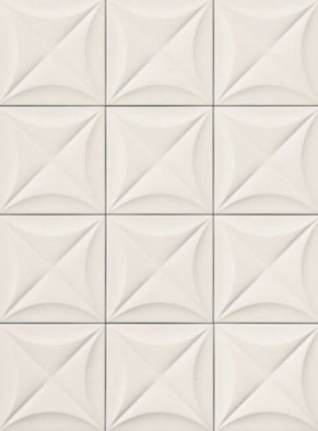 Настенная плитка 4D Flower White 20х20 керамическая
