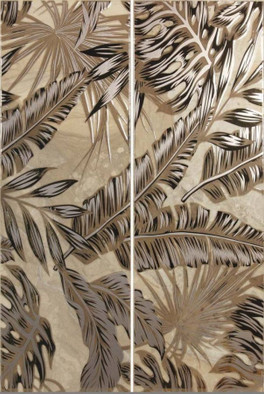 Декор Décor Set (2) Rex Cream 25x75 глянцевый керамический