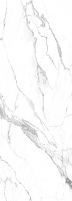 Стеновая панель под мрамор Calacatta White Glossy B connect глянцевая Bonaparte бамбук с добавлением древесного волокна 2800х1080х5 мм