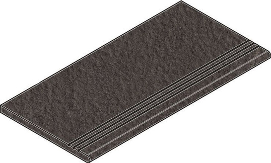 Ступень фронтальная Контемпора X2 Закруглённая Грип Карбон (Carbon Gradino Round Grip 30x60) керамогранит