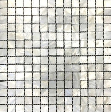 Мозаика Moon Shell (белая) 2x2 стеклянная 30x30