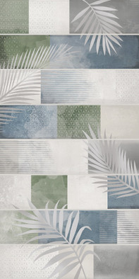 Настенная плитка Bricks Leaf 31.5x63 Azori глянцевая керамическая 927156